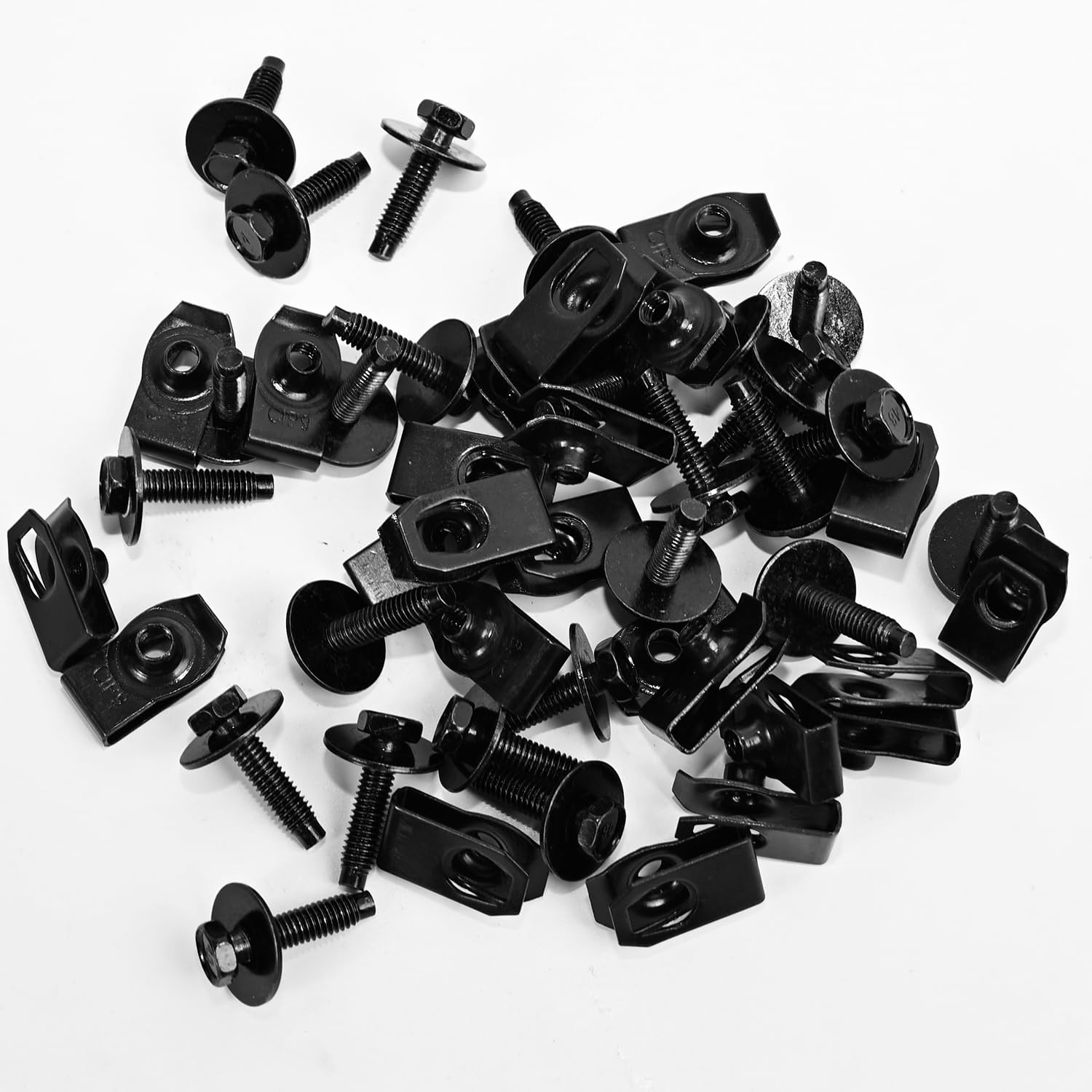 50Pack M6-1.0 U Clips Automotive Kit with Speed Nuts and Screw –