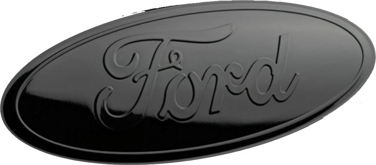 Ford Logo Emblem: Premium 7″ Black Oval Badge Black Logo for Grille