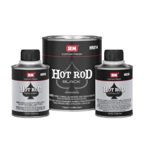 SEM HR010 Hot Rod Black Kit, Matte Black Single Stage Topcoat System, Quart Kit