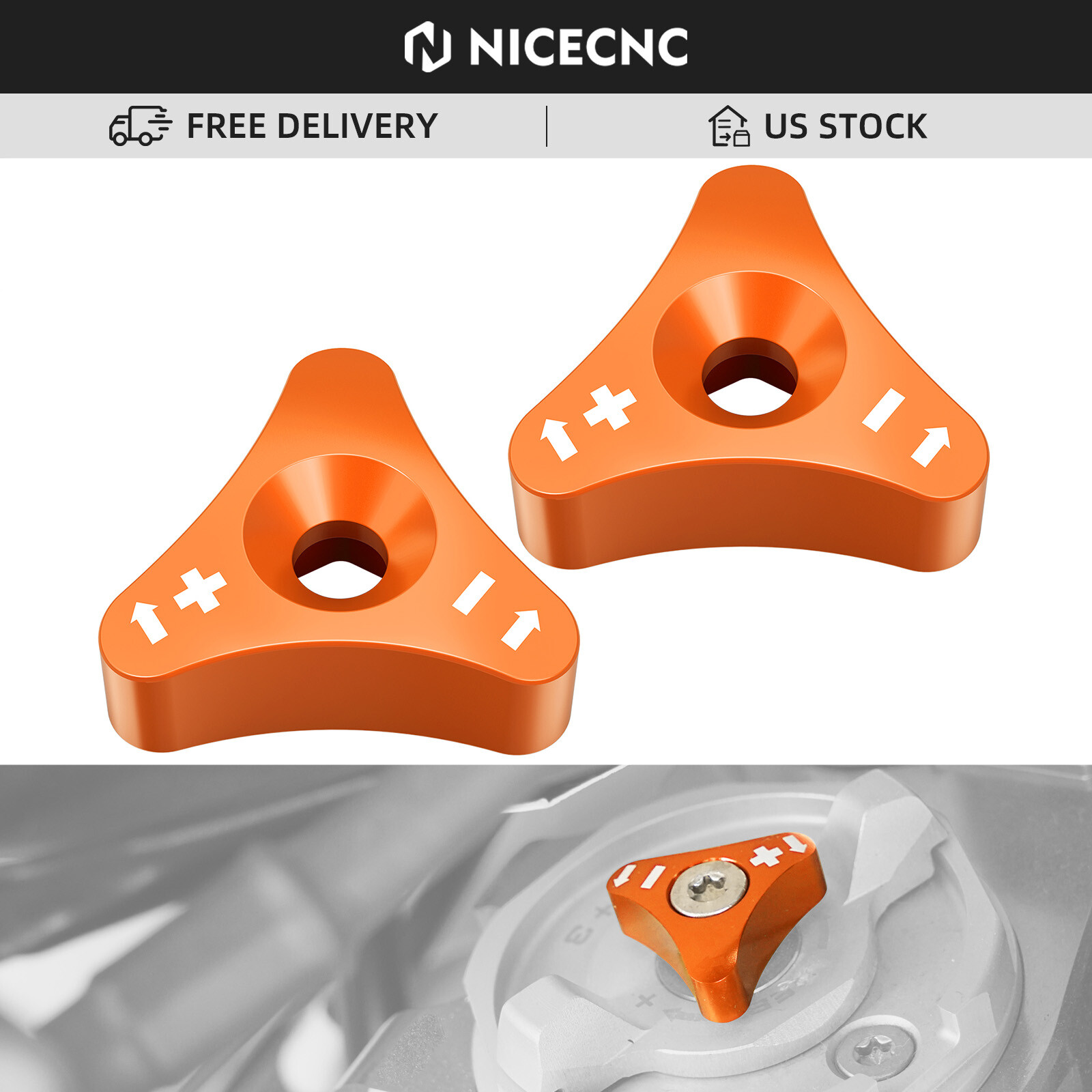 NICECNC 48mm Front Fork Adjuster Knob For KTM 125-500 EXC F/XCW/XCF-W 2008-2021