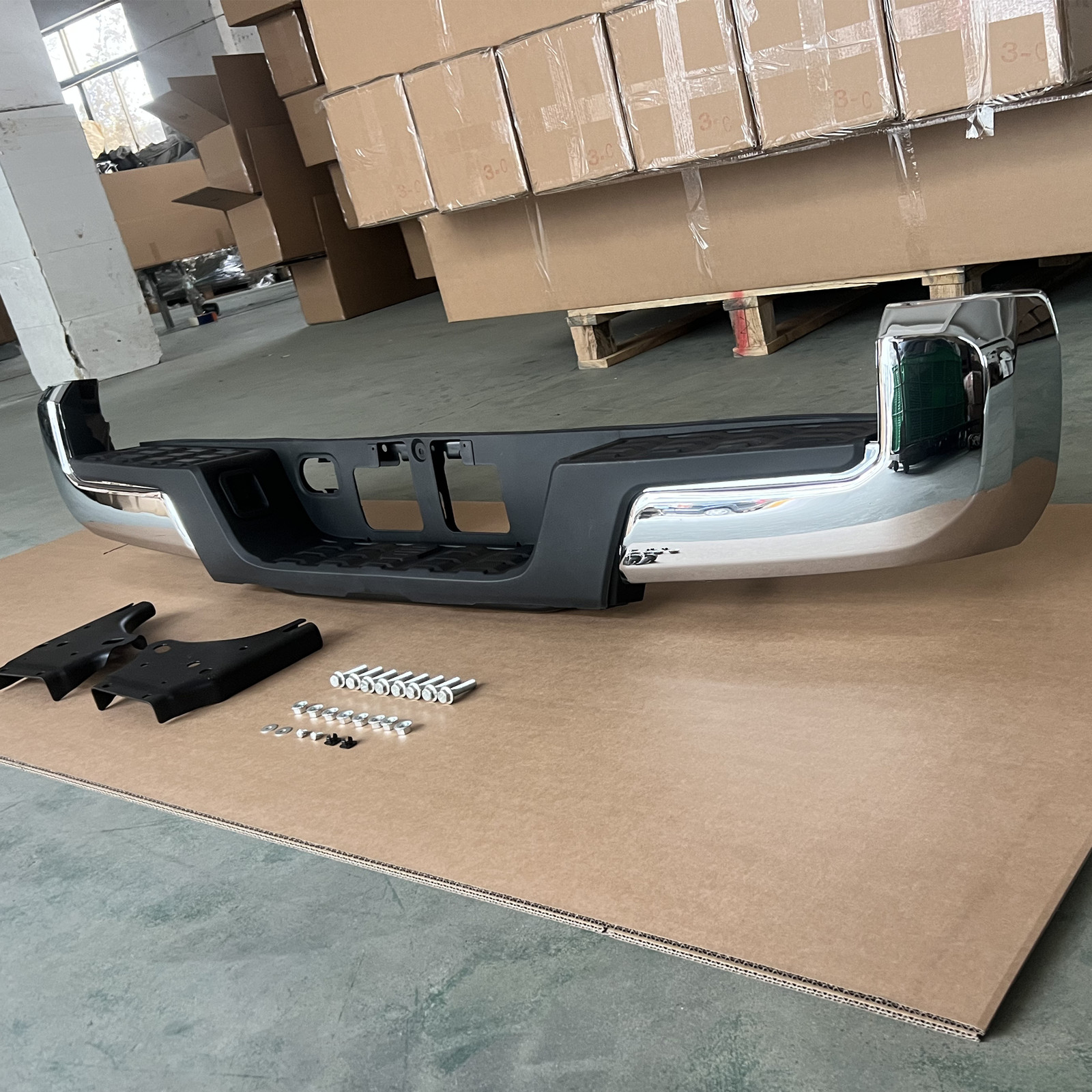 One Piece Rear Step Bumper Assembly Fits for 2005-2015 Toyota Tacoma Pickup