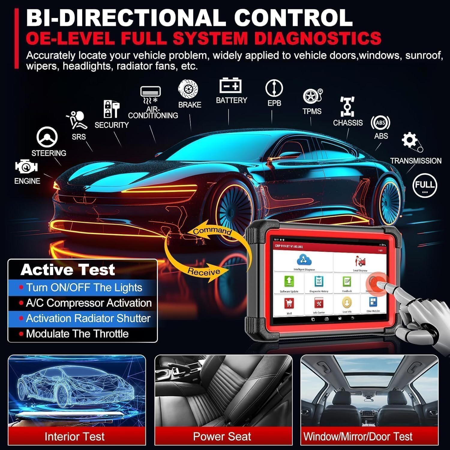 2026 Newest LAUNCH X431 CRP919E BT PRO Bidirectional Car Diagnostic Scanner Tool