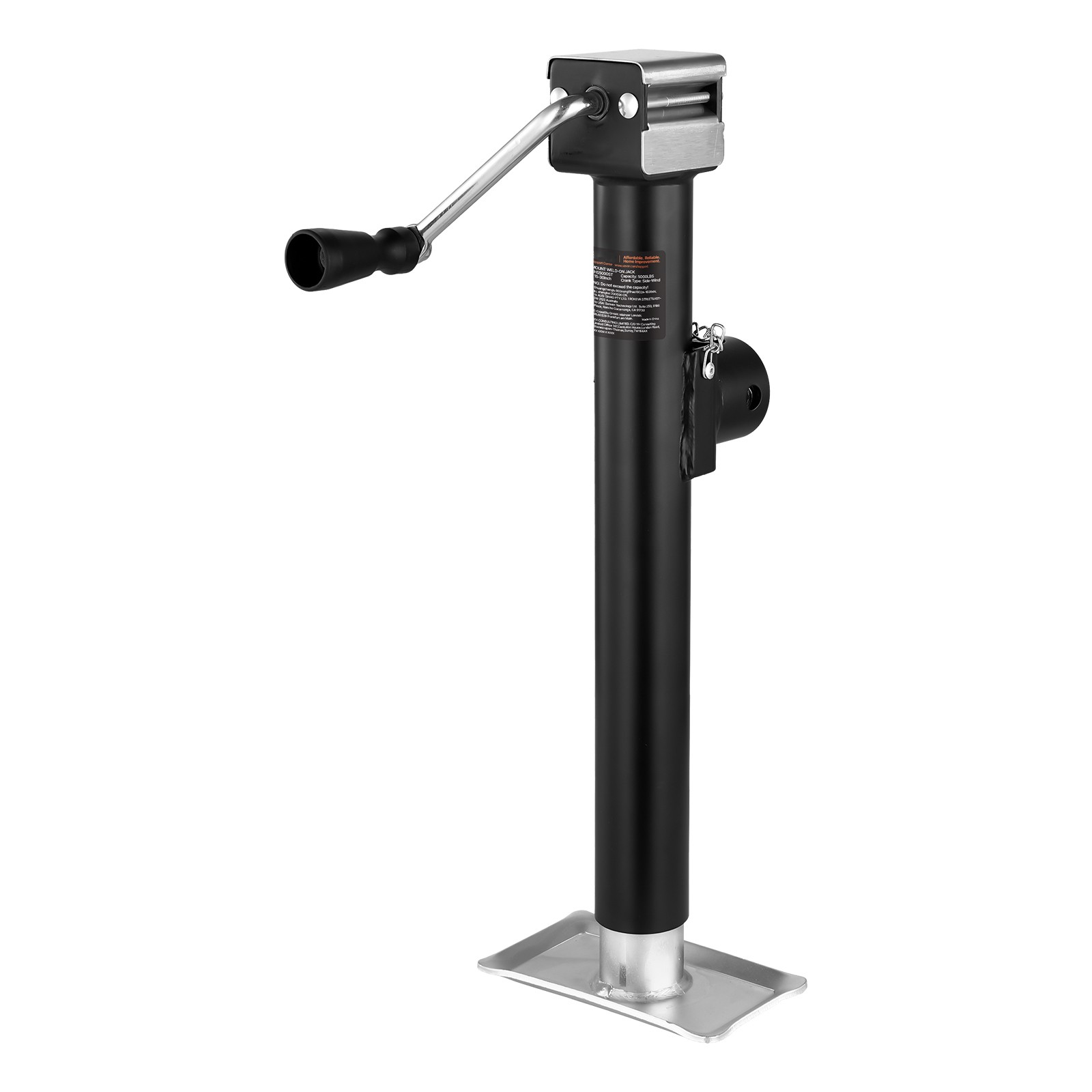 Trailer Jack Weld-on Pipe Mount Swivel Trailer Jack 5000 lbs 15″ Travel