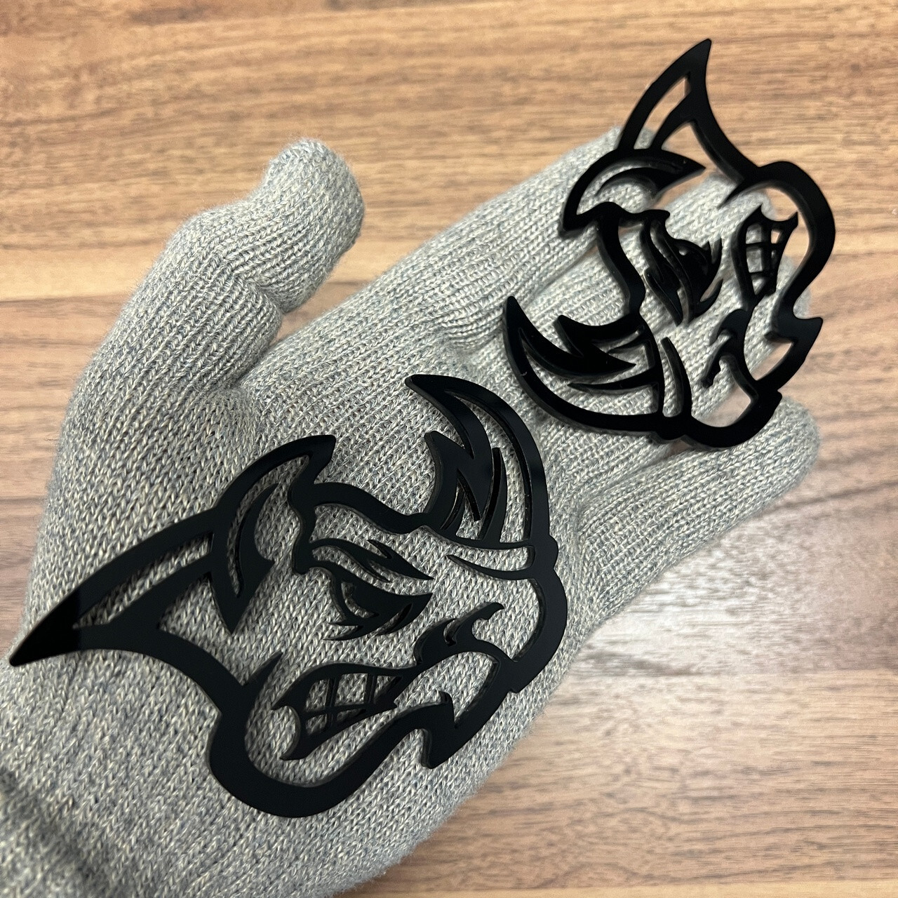 Rhino Black Emblem Badge Car or Truck, (2) Badges, Evil Angry Agressive Raging