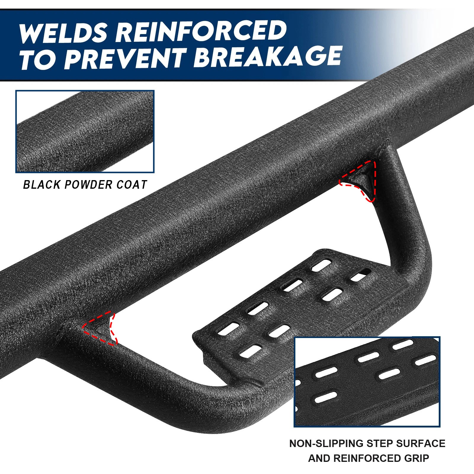 Nerf Bar For 2017-2025 Honda Ridgeline Running Board Black Drop Step Side Bar
