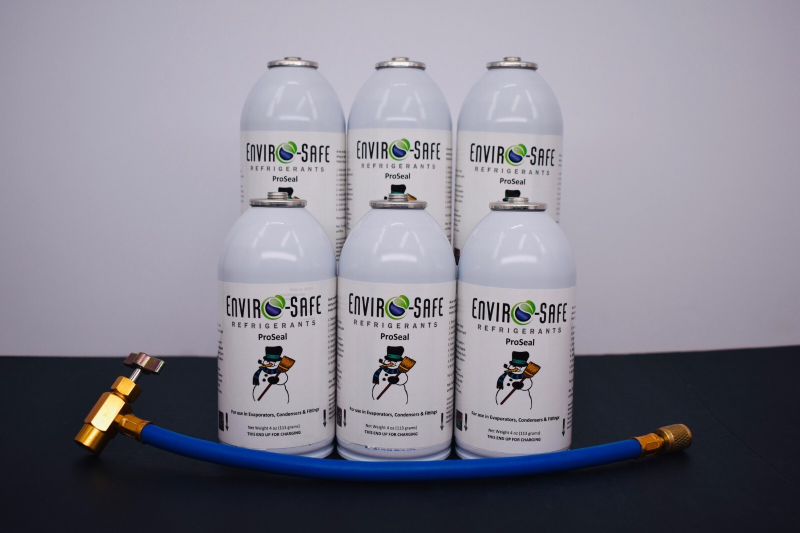 Proseal, Envirosafe Proseal, 6 cans (4oz, 113 grams) with R12/22 Brass Hose