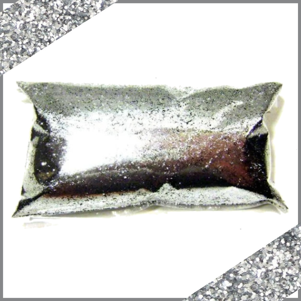 6oz / 177ml Chrome Silver Metal Flake .015″ Shiny Custom Additive Metalflake