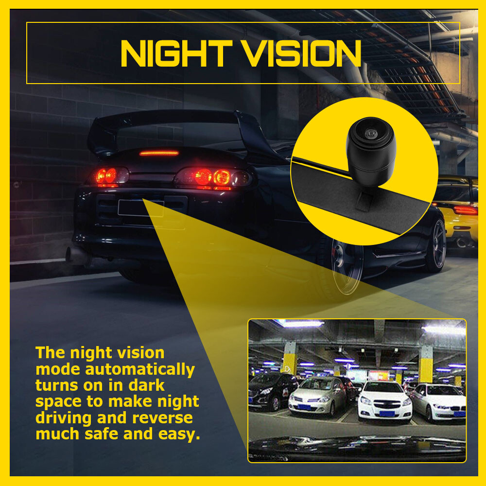 170° Car Rear View Backup Camera Reverse Parking Cam Waterproof HD Night Vision