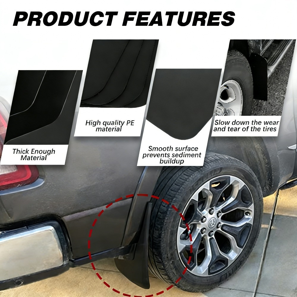 4PCS Mud Flaps Mudguards Fender Splash Guards Mudflaps For Land Rover