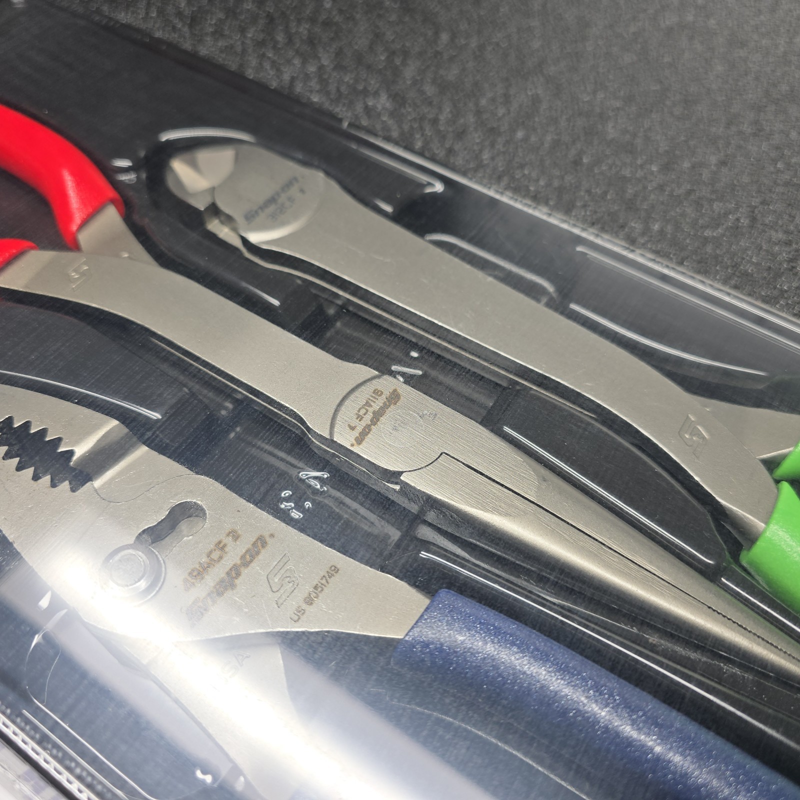 Snap-on Tools USA NEW 3pc Assorted Color Heavy-Duty Plier Set PL330ACF