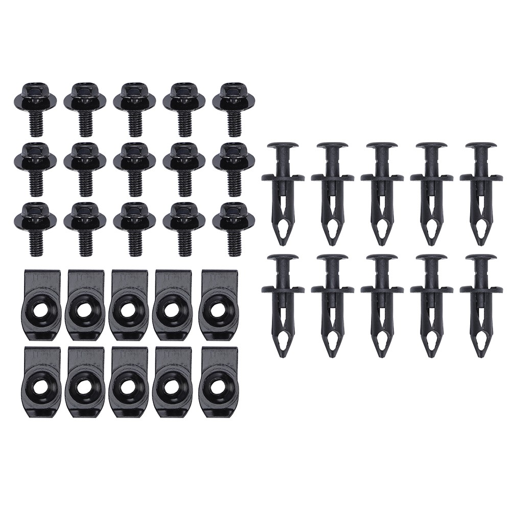 35pcs Fits Toyota Truck Body Bolts & U-nuts- M6-1.0 x 20mm Long- 10mm Hex