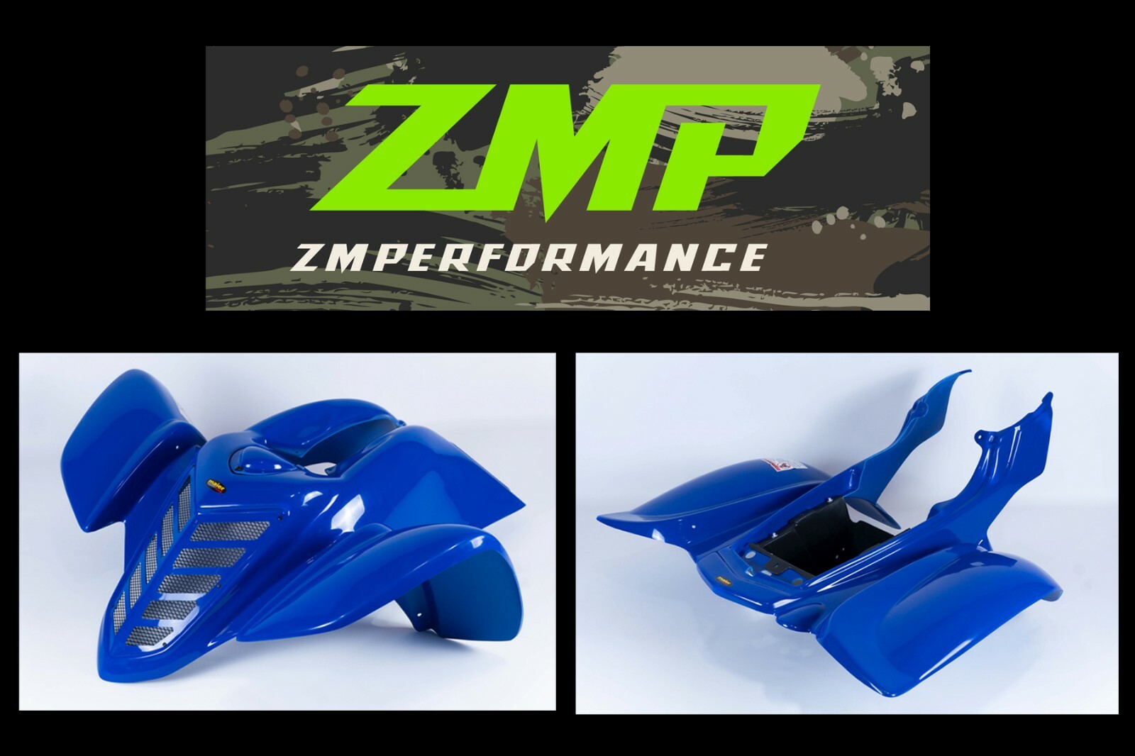 NEW YAMAHA RAPTOR 660 DARK BLUE PLASTIC FRONT AND REAR FENDER SET