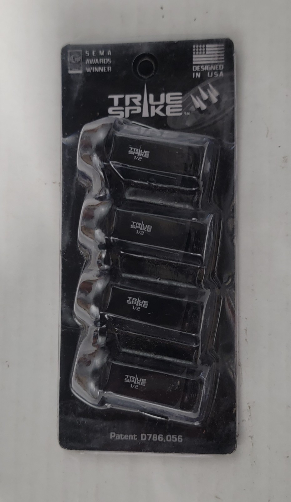 True Spike LG0955BK Steel Lug Nut Base 1/2-20mm Thread 4-pack Black