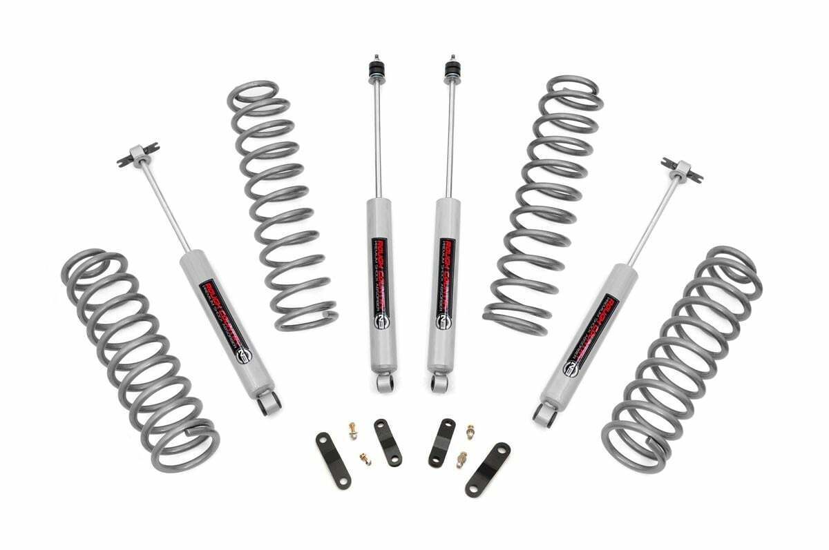 Rough Country 2.5″ Suspension Lift w Shocks for Wrangler JK 07-18 2Dr PERF678