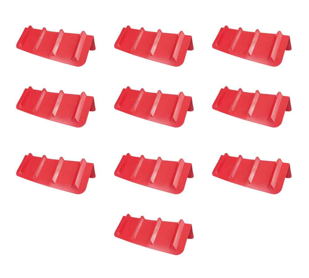 (10 Pack) Corner Protector V Shaped Plastic Edge Guard Style – 24 Inches Red