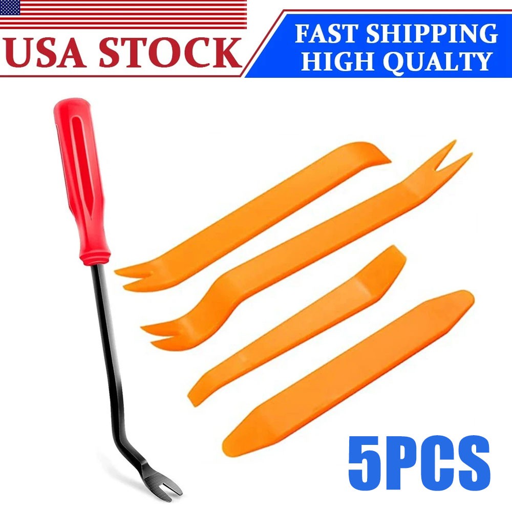 Car Trim Removal Tool Set Door Panel Fastener Auto Dashboard Plastic Kit 5Pcs