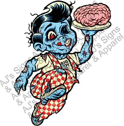AJ’s Signs & Apparel Big Boy Zombie 6″ x 4.67″