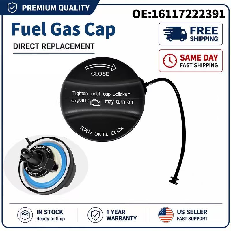 OEM Fuel Gas Cap 16117222391 Fits for BMW 320i 335i 428i 528i 535i 550i 740i New