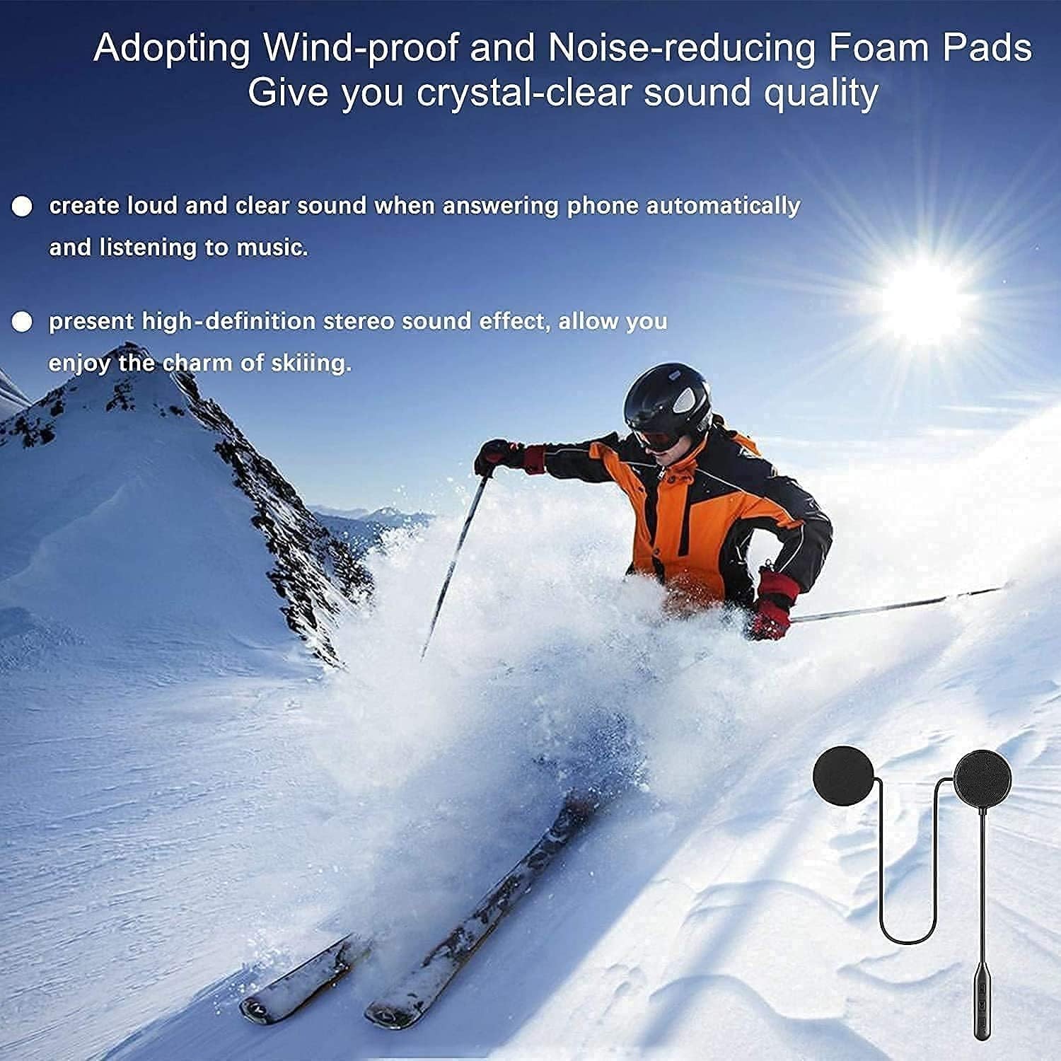 Long-Lasting Motorcycle Helmet Bluetooth Headset – Fast Charging & Easy Install