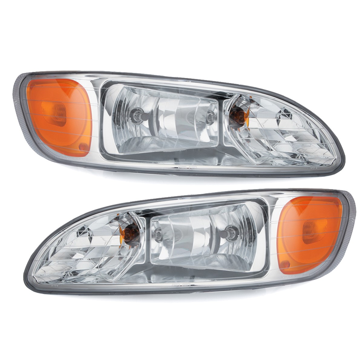 2PCS Headlights Headlamps Assembly Pair For Peterbilt 340 384 386 387 LH+RH Side