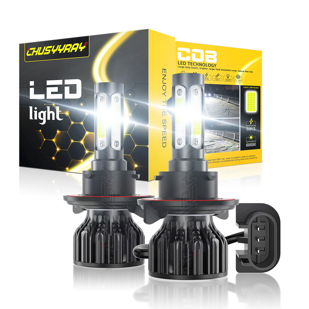 2X H13 9008 LED Headlight Super Bright Bulbs Kit 420000LM White Hi-Lo Beam 6000K