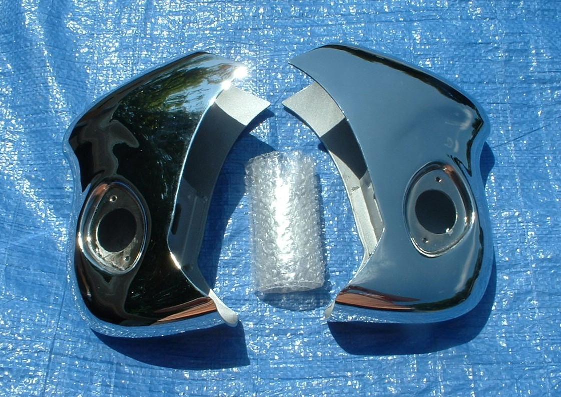 1956 Chevy Nomad & Station Wagon Rear Bumper Guards New Reproduction Pair 56