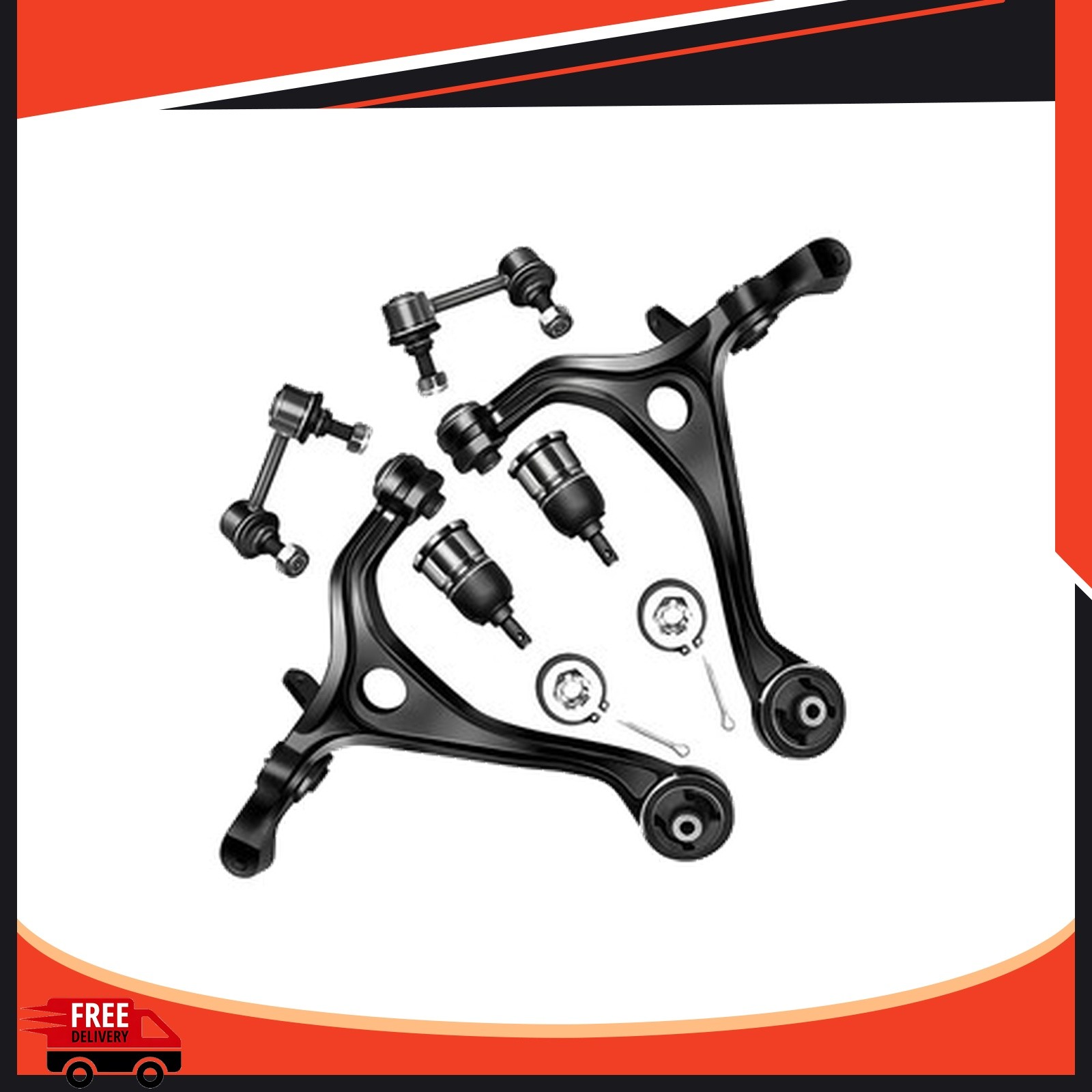 For 2003-2007 Honda Accord Front Lower Control Arms Sway Bars Tie Rod