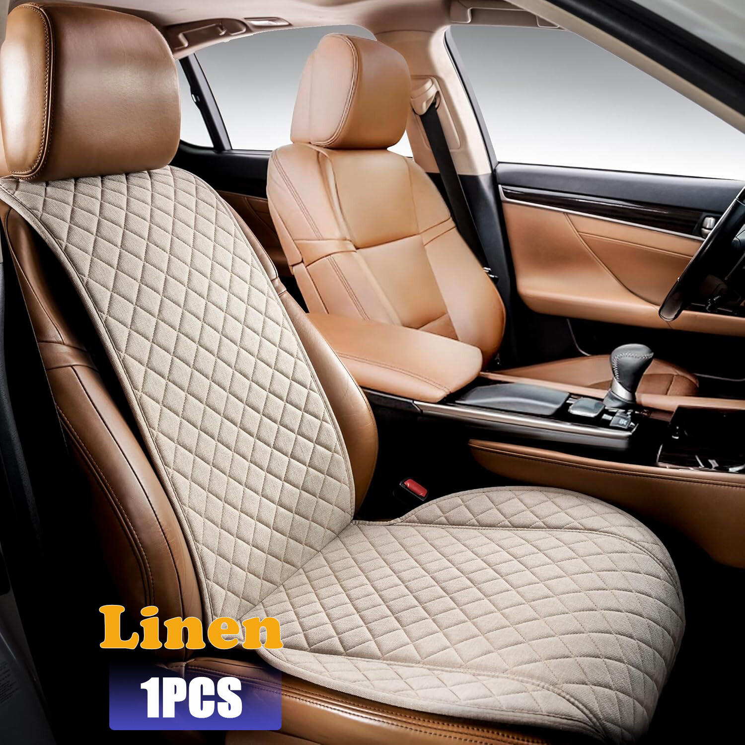 For Buick Breathable Seat Covers Anti-slip Linen Seat Protector Machine Washable