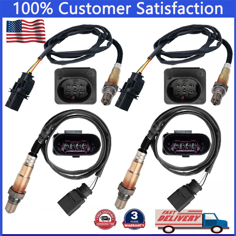 4PCS Up+Downstream Oxygen O2 Sensor For 2008 2009 2010 Porsche Cayenne 3.6L V6