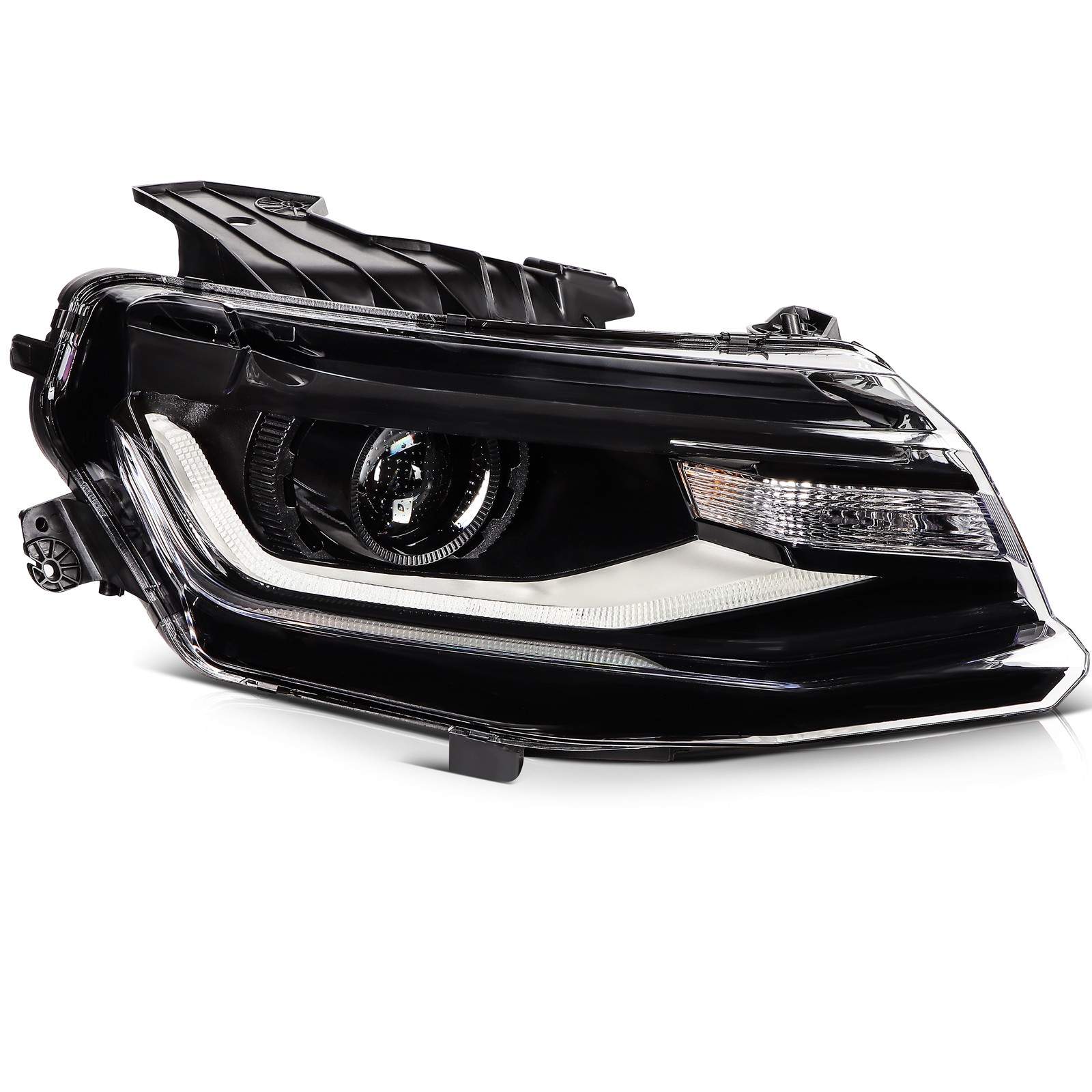 LED DRL Headlights Assembly Left+Right For 2016-18 Chevy Camaro w/Projector