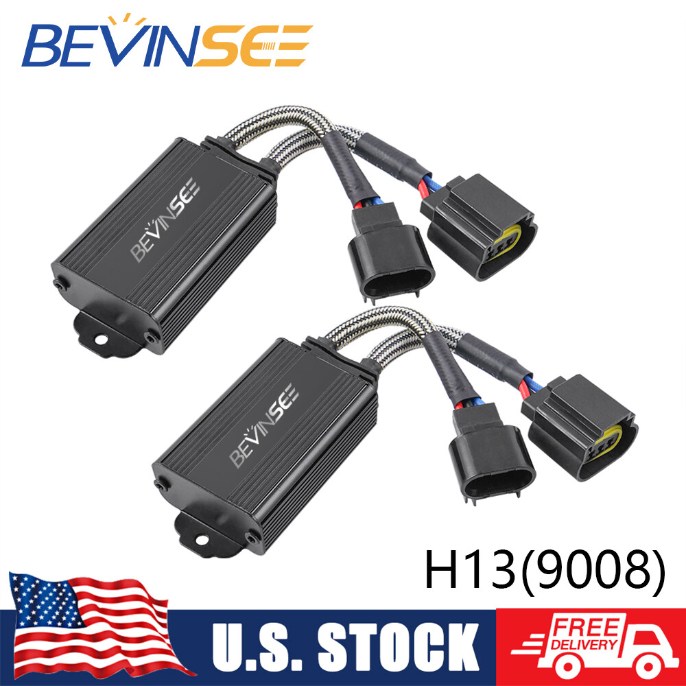 BEVINSEE 9008 H13 LED Headlights Canbus Error Free Anti Flicker Resistor Decoder