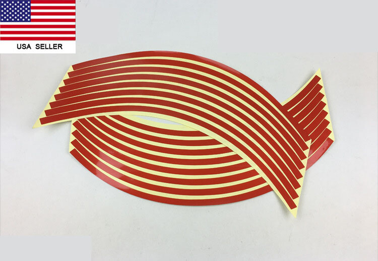 18 Inch Reflective Car Motorcycle Wheel Rim Stripe Decal Stickers Bike Tape