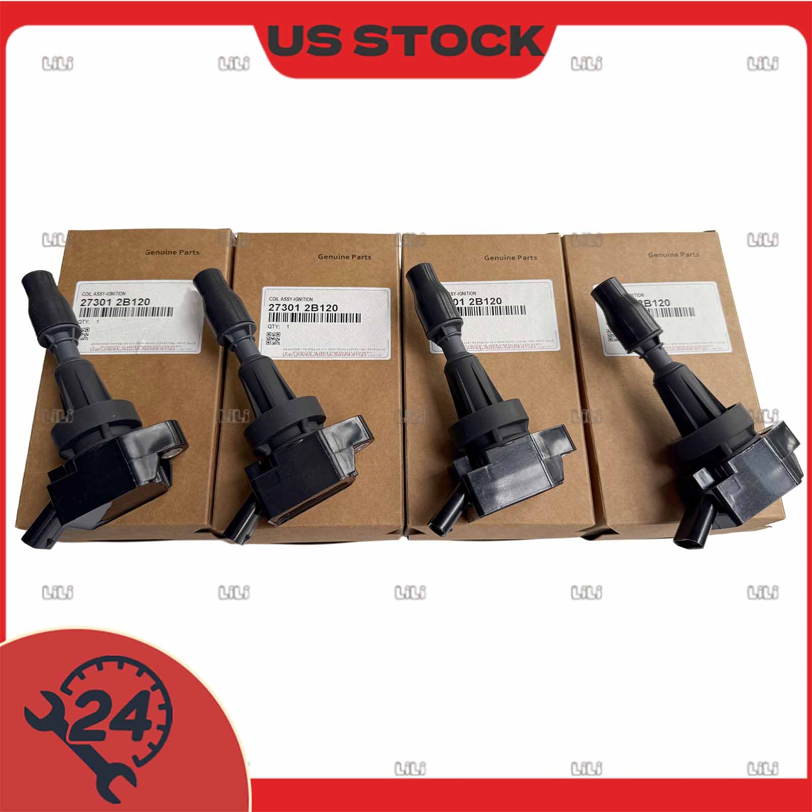 NEW 4PCS For 2015-2023 Hyundai Kia 1.6L Turbo 273012B120 Ignition Coils
