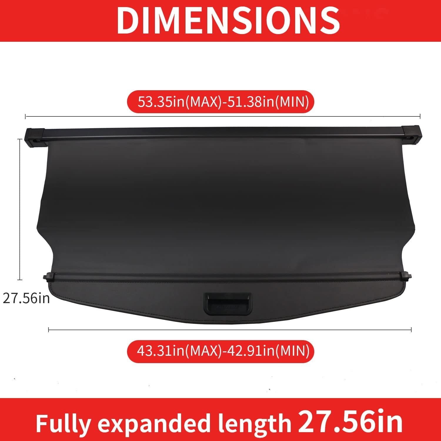 Retractable Cargo Cover For 2025 Chevy Equinox GMC Terrian Rear Truck Accessory