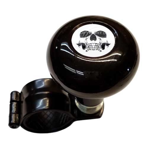 Black Steering Wheel Suicide Spinner Handle Knob Car Truck – WHITE GHOST SKULL
