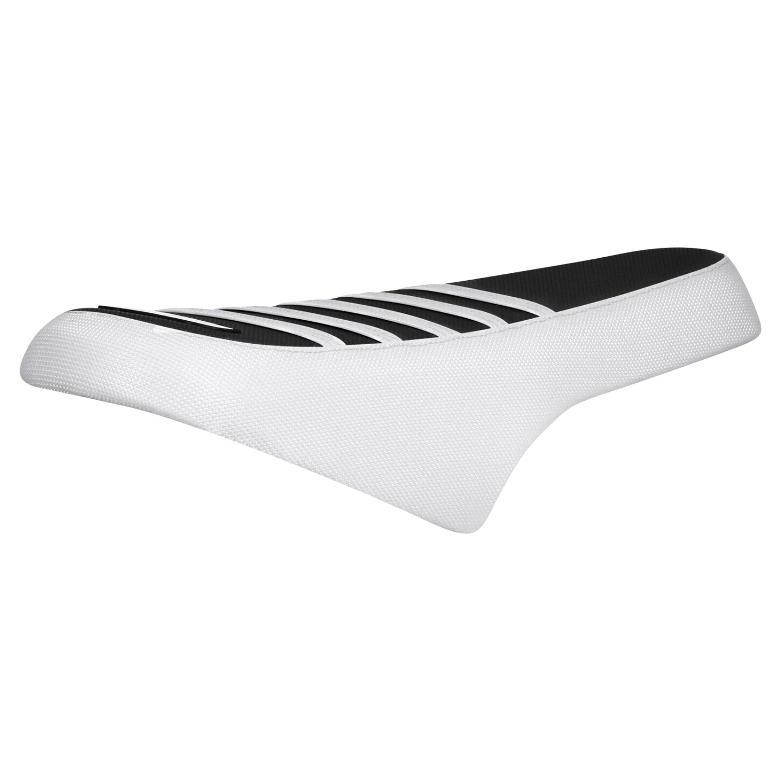 Ridstar Q20 Ebike gripper seat cover by Enjoy mfg WHITE/BLACK/WHITE ribs #477