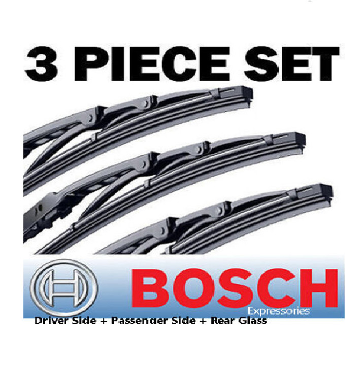 BOSCH DIRECT CONNECT WIPER BLADES 24-21-17 SET OF 3 FRONT Left & Right+REAR NEW