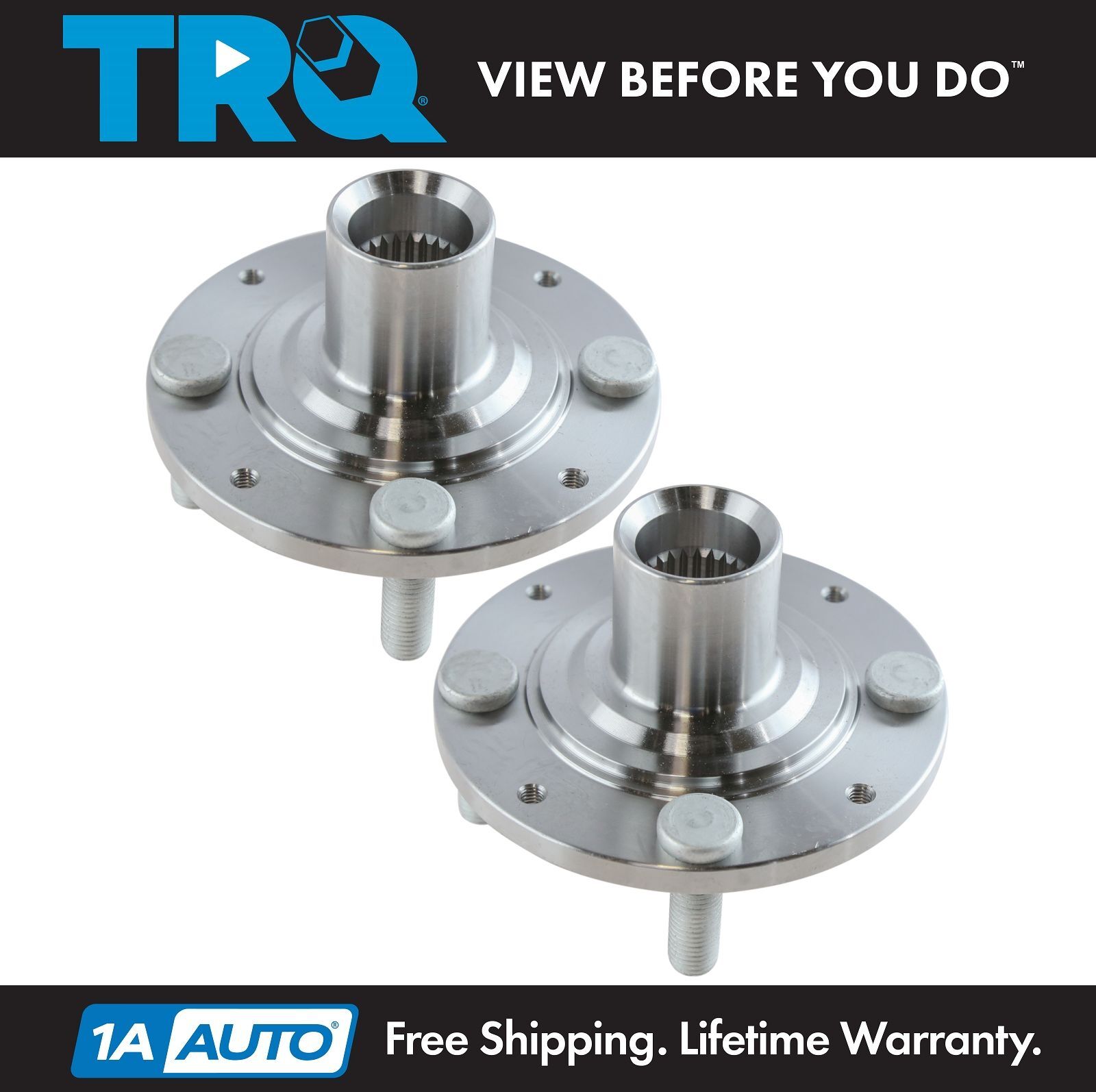TRQ Wheel Hub Front Diver & Passenger Side LH RH Pair for Honda Civic Del Sol