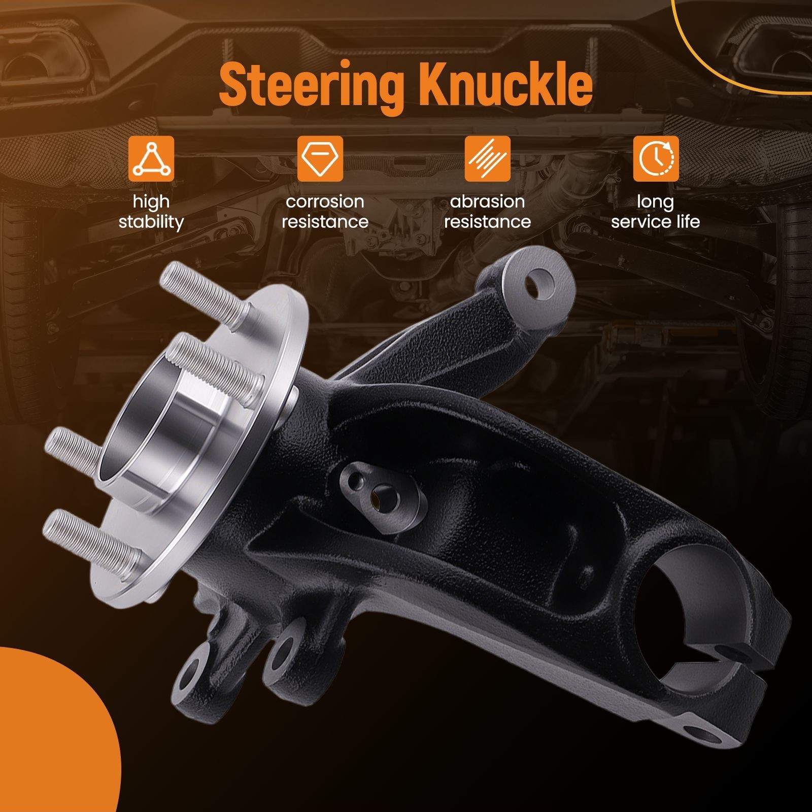 Left Right Front Steering Knuckle Pair for Ford Focus 2006-2011 LK003 LK004