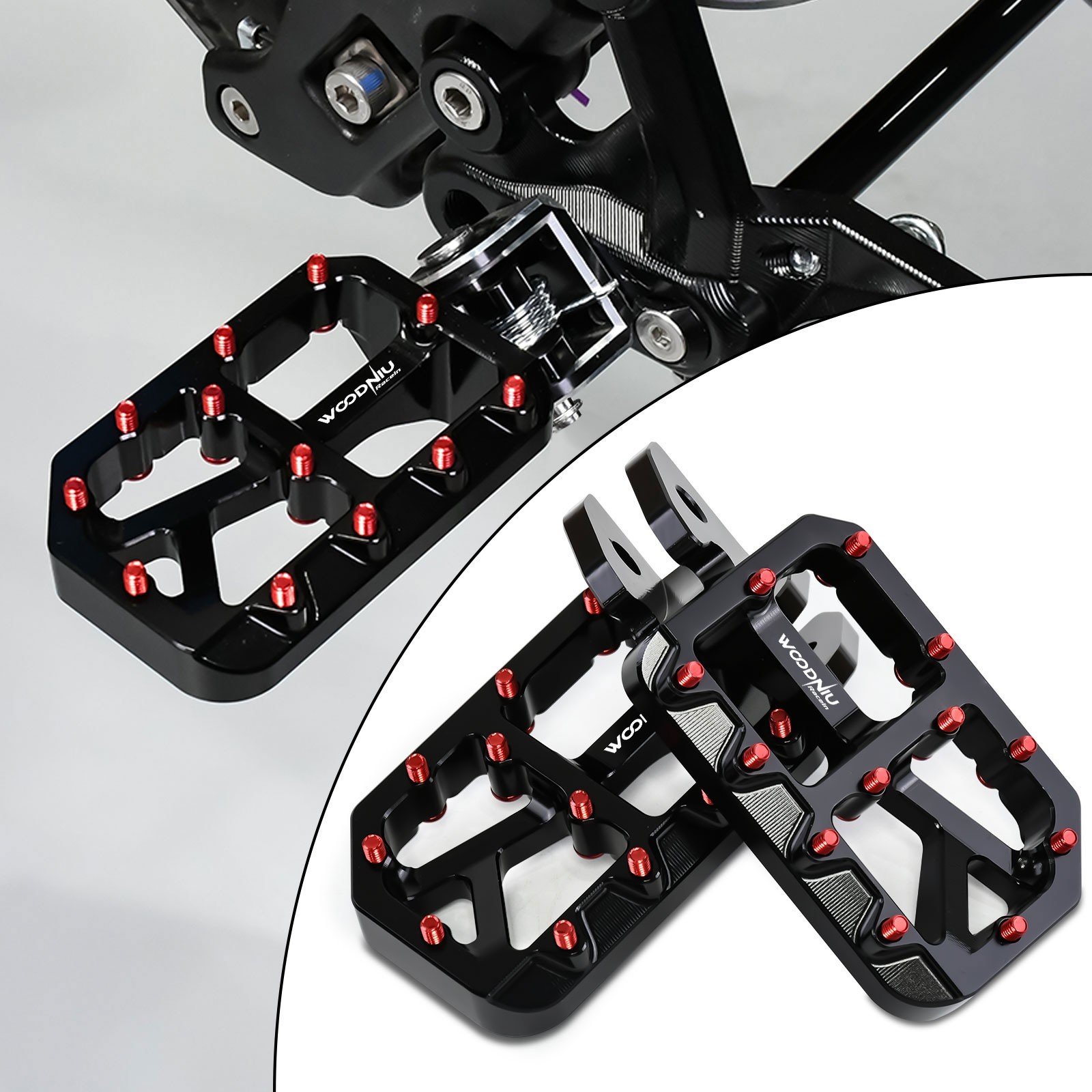 CNC Aluminum Alloy Pedals Foot Pegs Footpegs for Sur Ron Light Bee X Segway X160