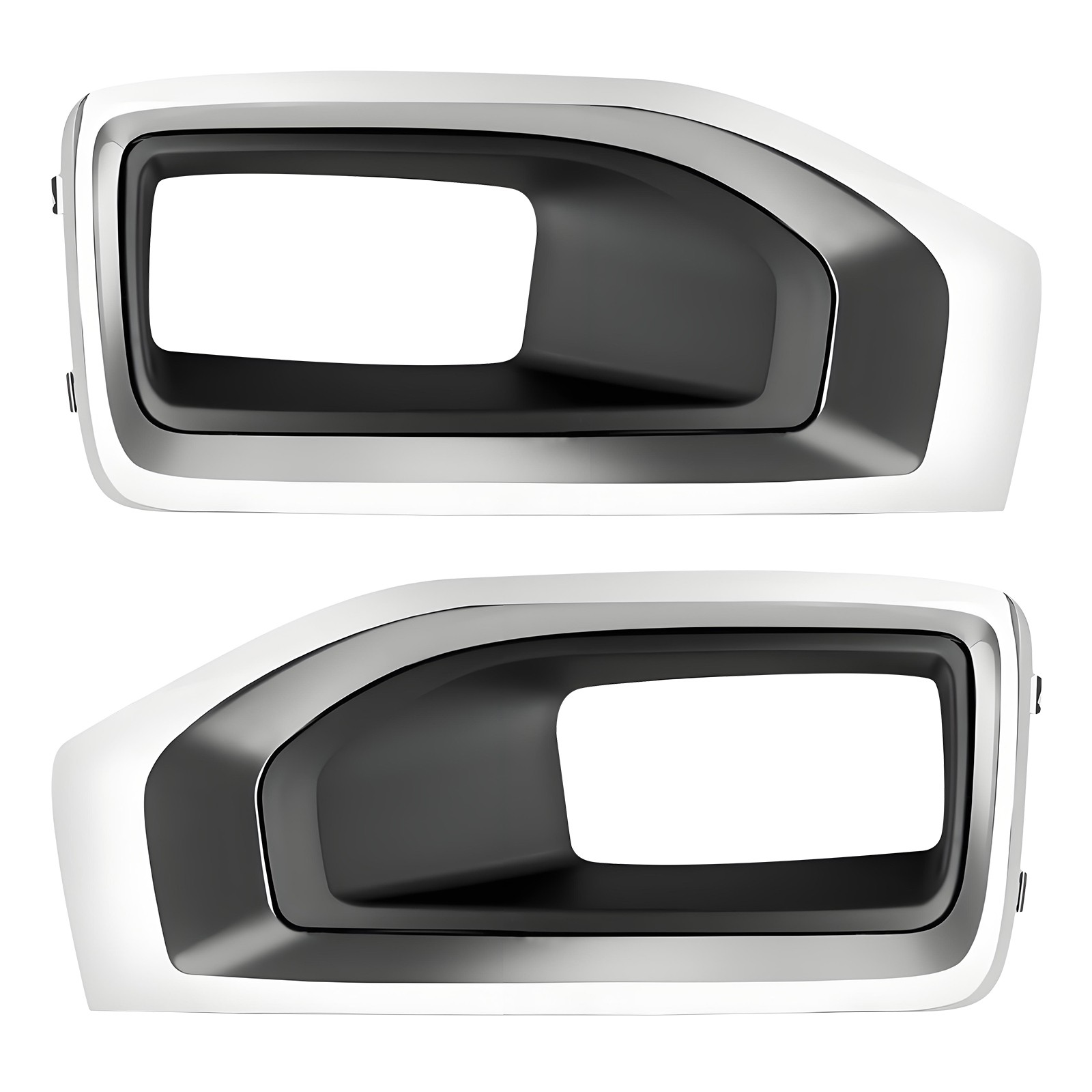 Clear LED Fog Lights Lamps + Chrome Bezels For 2015-2018 GMC Yukon Yukon XL
