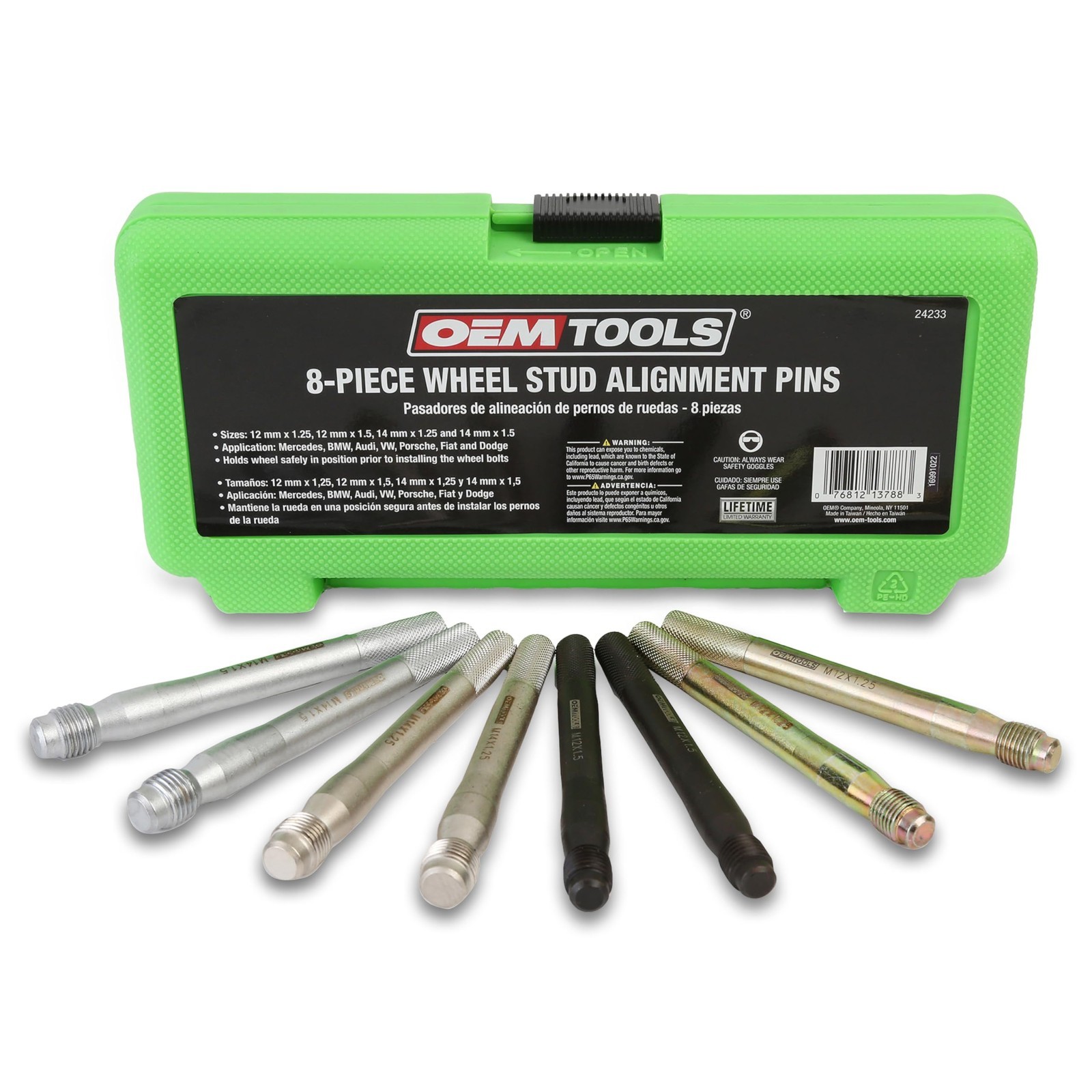 Wheel Stud Alignment Kit – Safe Wheel Alignment Tool, Color-Coded Hanger, 8-Piec