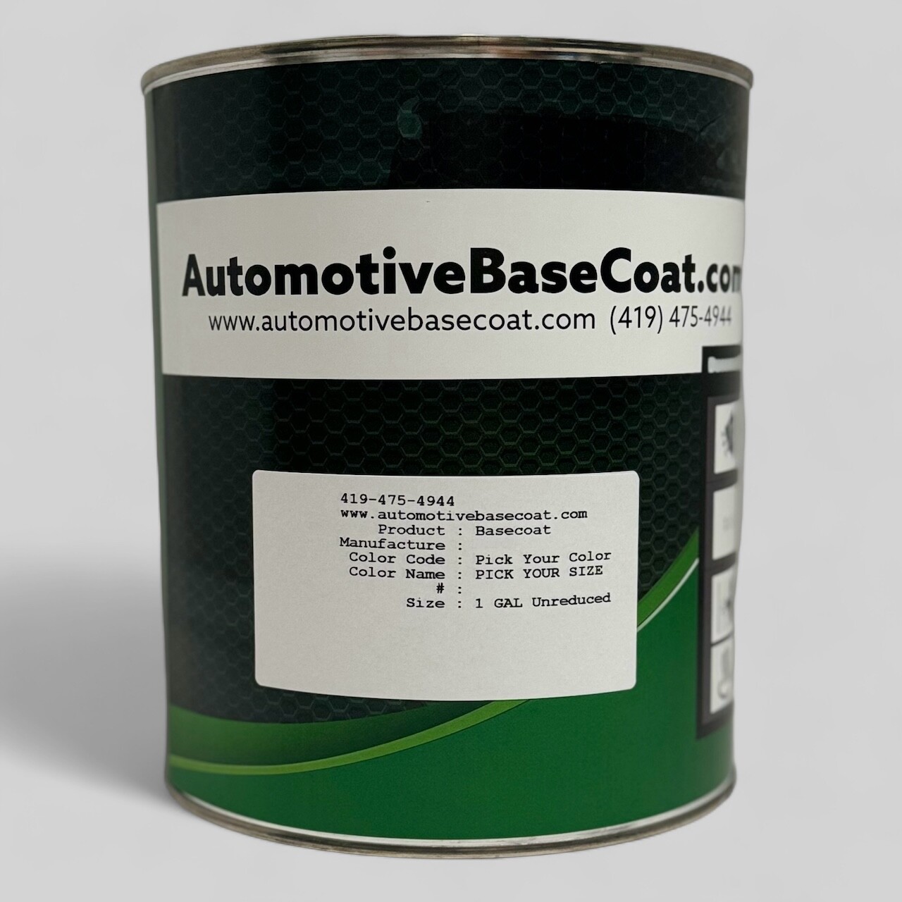 RAM- PX8 BLACK BASECOAT PAINT (GALLON UNREDUCED)