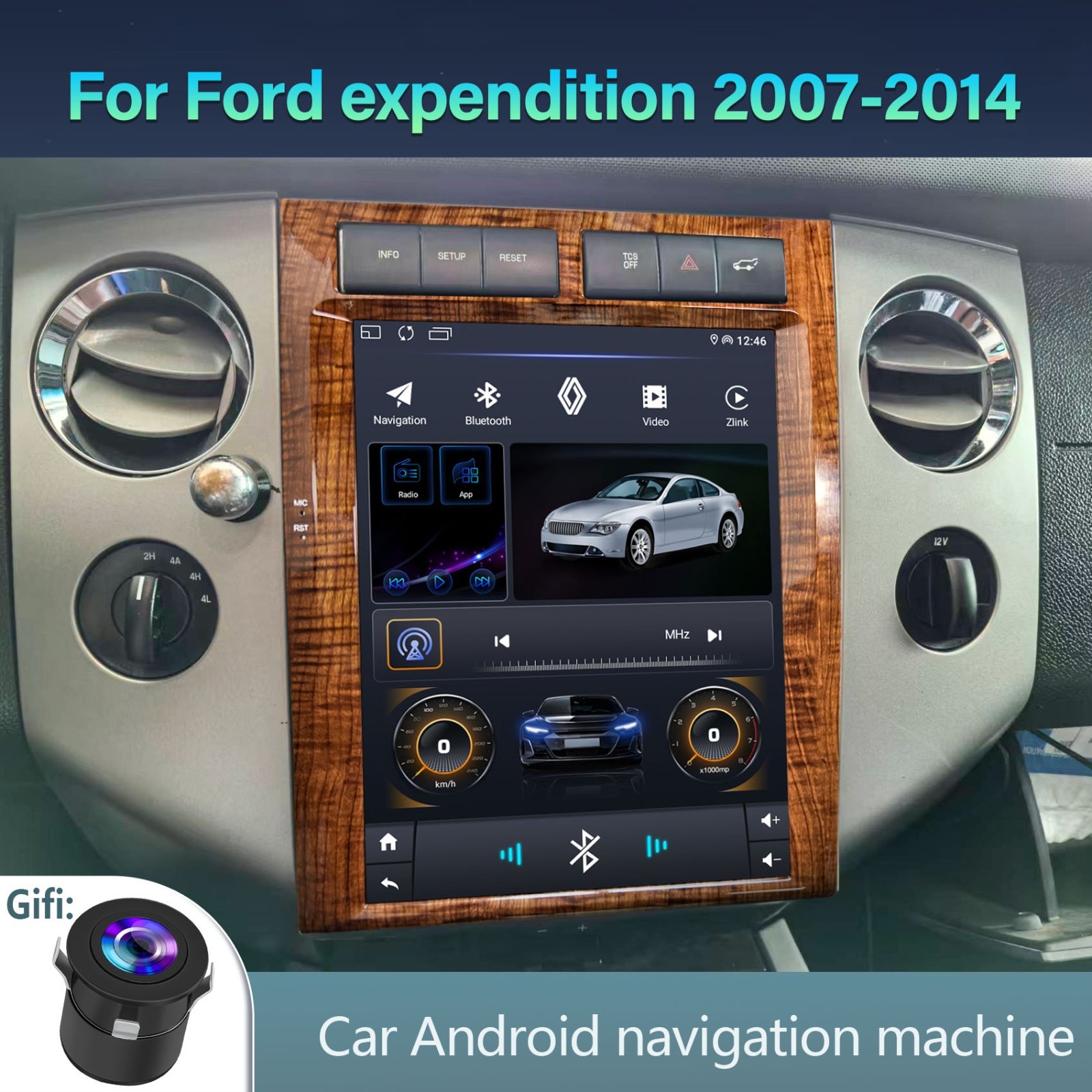 FOR FORD EXPEDITION 2007-2014 ANDROID 15 CARPLAY CAR STEREO RADIO GPS NAVI