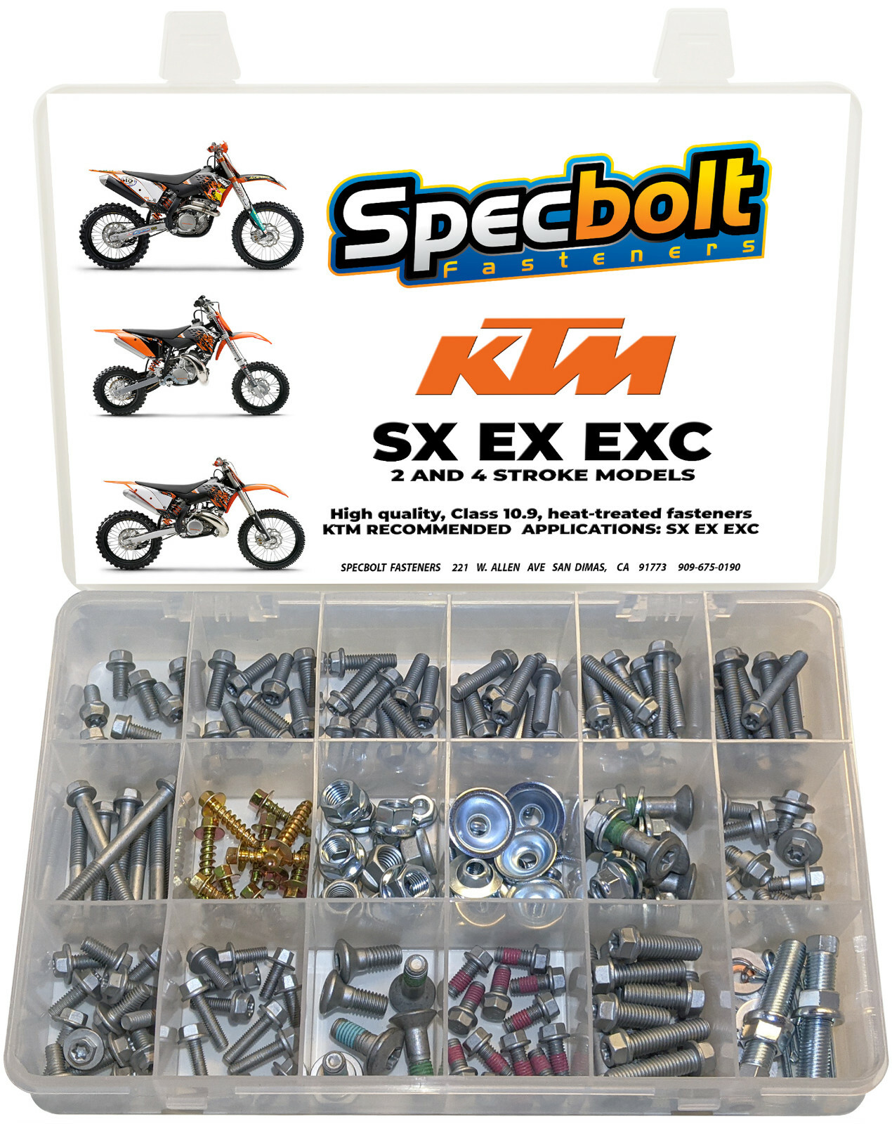 Specbolt Bolt Kit for KTM SX SX-F EXC & XCW 2 & 4 Stroke 125 250 300 350 450 500