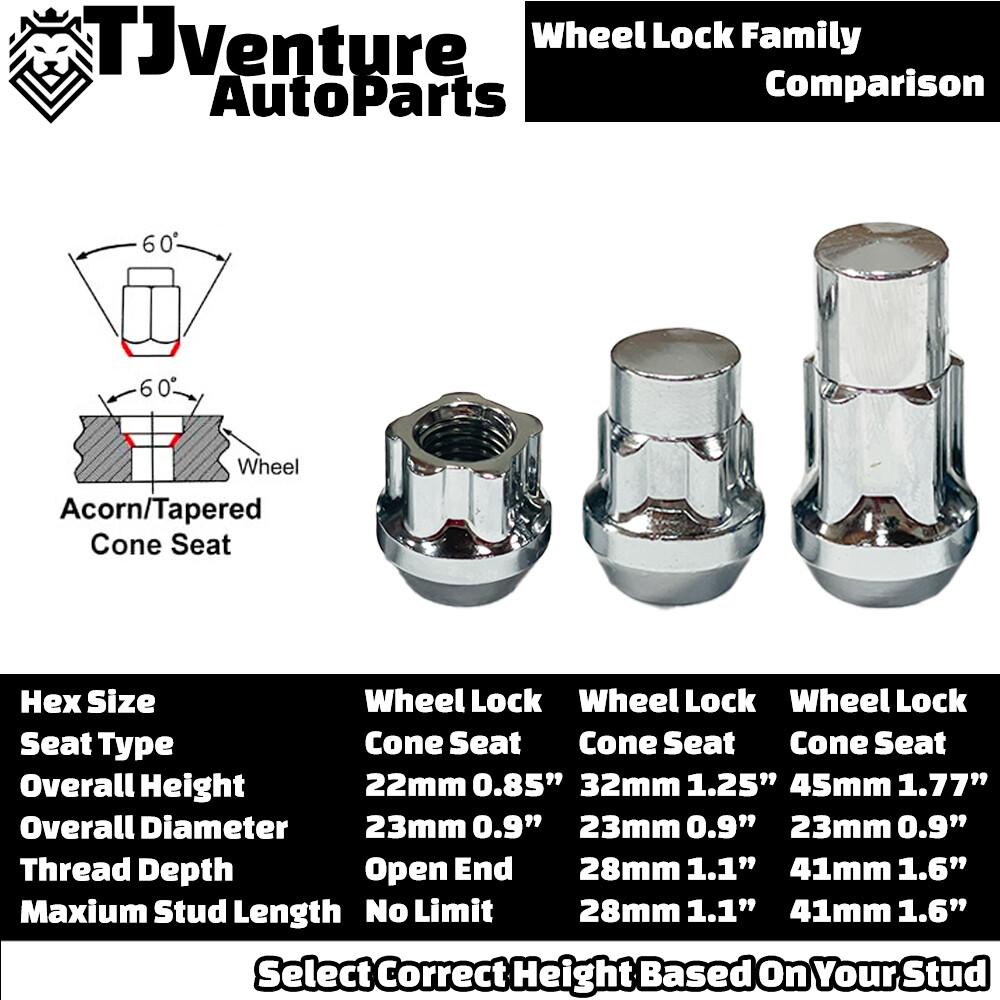 4Pc Black M14x1.5 Anti-Theft Wheel Lock Lug Nut Chevy Silverado1500 Tahoe&More