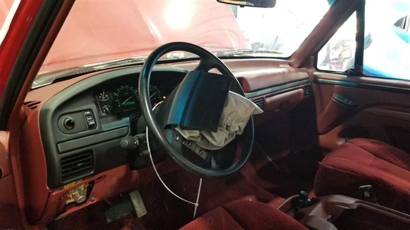 96 FORD F150 EXTENDED CAB SEAT BELT RETRACTOR FRONT LEFT DRIVER RED