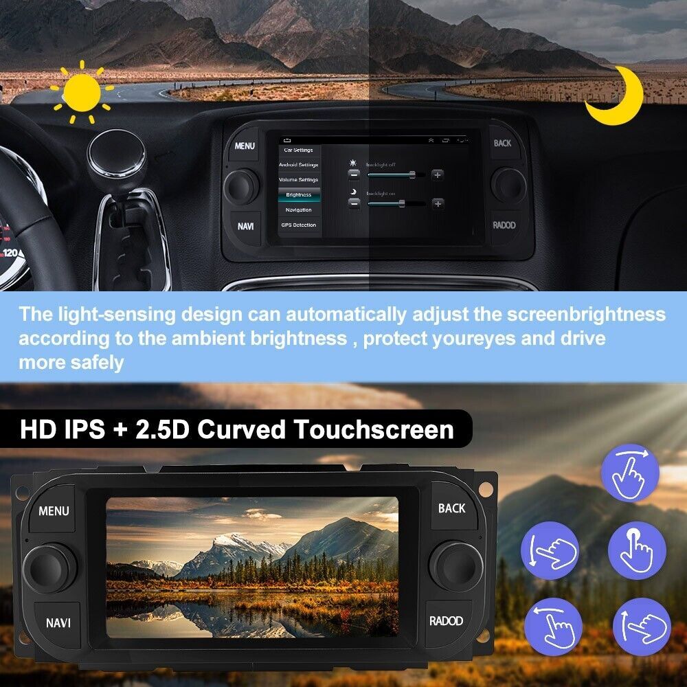 6.86″ Android 13 Carplay For 2004-2010 Dodge Viper Car Stereo Radio GPS Navi DSP