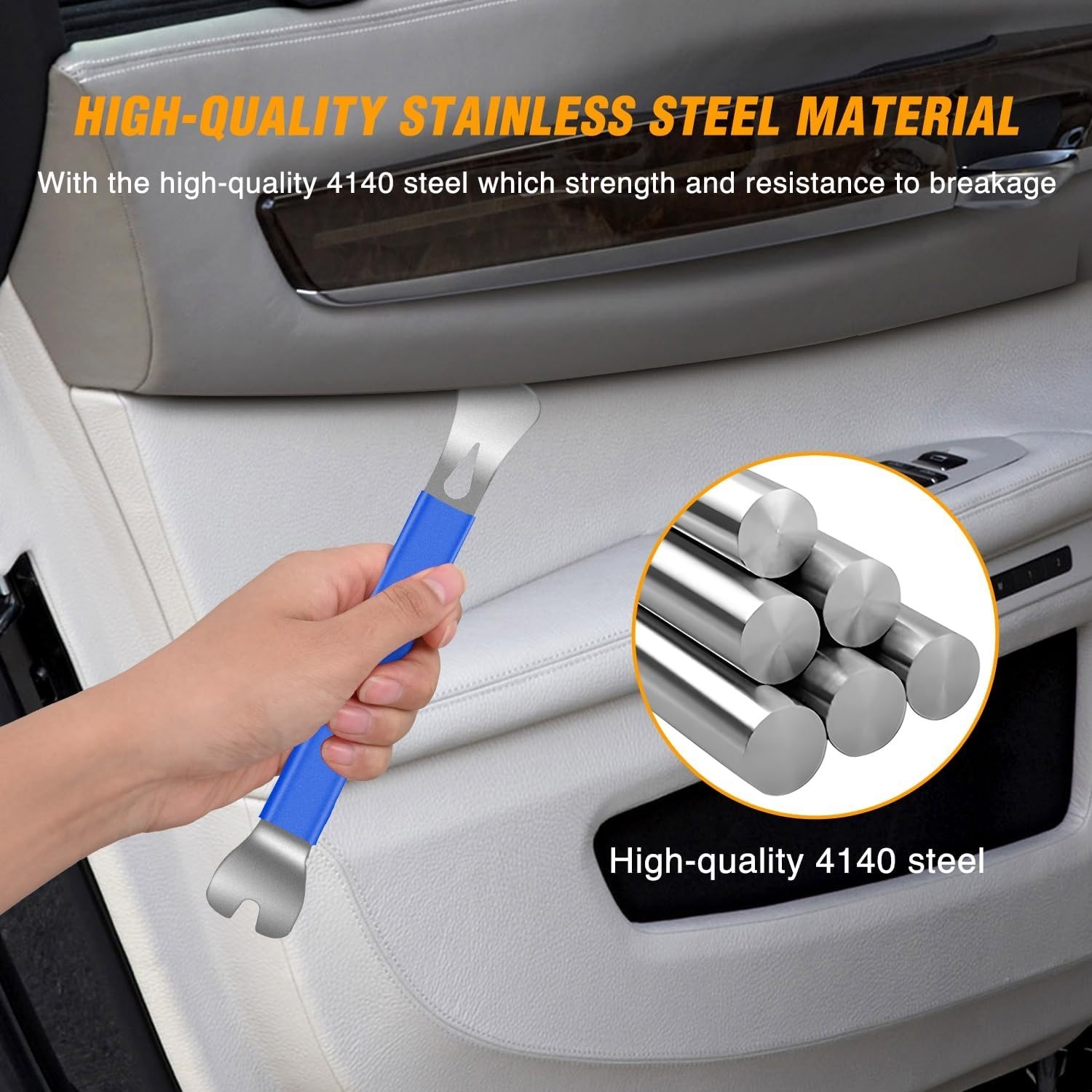 Ergonomic 11PCS Trim Removal Tool Set – Metal & Nylon for Vehicle Maintenance