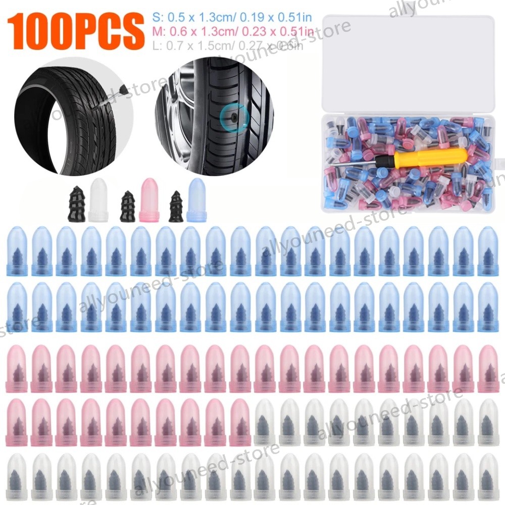 85/100PC Tire Repair Kit Screw Plug Rubber Nails for Car Truck SUV Van Quick Fix